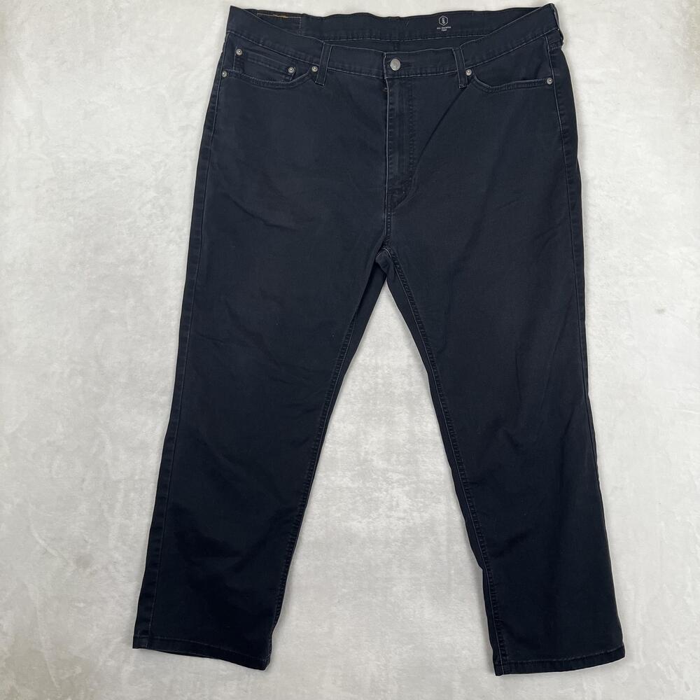 Levi's 541 Jeans Mens 42x30 Black Athletic Taper Stretch Denim Dark Wash Pants